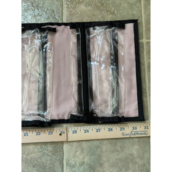 Mary-Kay Hanging Travel Bag – Roll-Up Cosmetic & Toiletry Organizer Black Pink - Picture 6 of 7